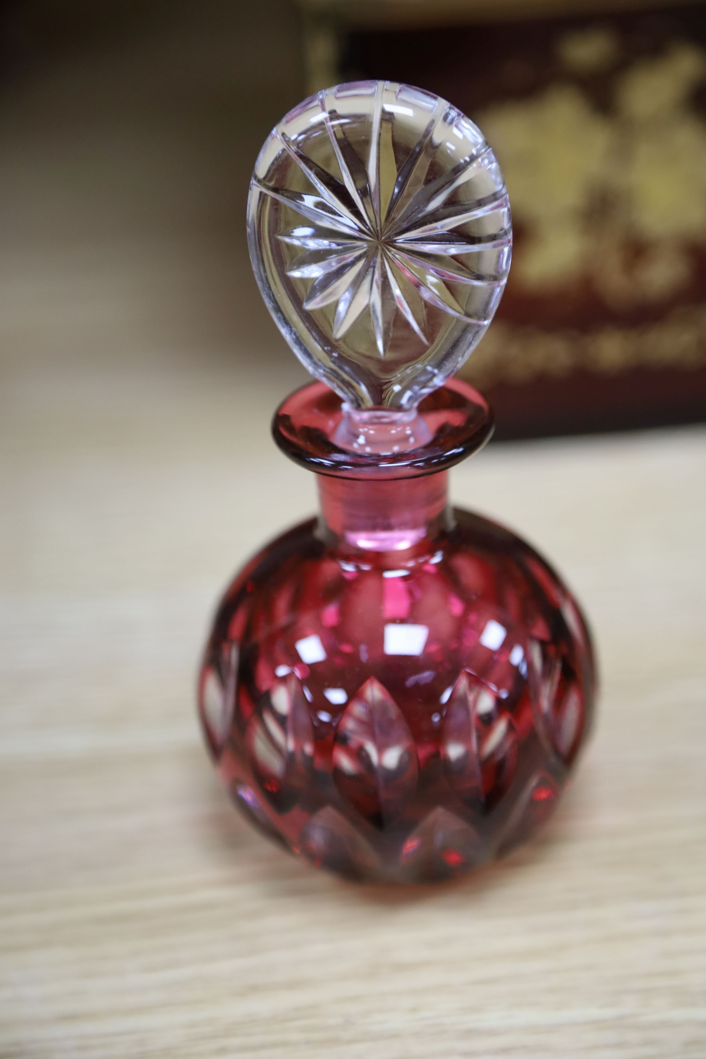 A group of 19th century Bohemian gilt-decorated ruby glassware etc.